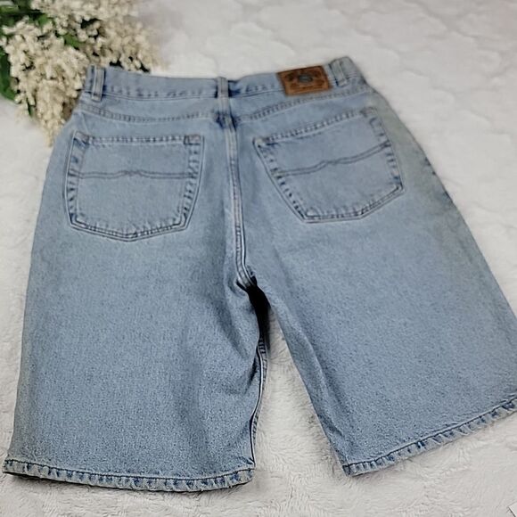 Vintage‎ TOMMY HILFIGER Big Tag Baggy Fit Jean Shorts [SIZE 33] - Picture 6 of 9